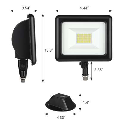 EDISHINE 74W 10000LM Outdoor LED Flood Light -HFLB04A