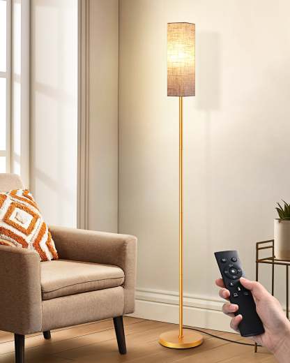 EDISHINE Pole Floor Lamp with Fabric Shade-HFLEC2A