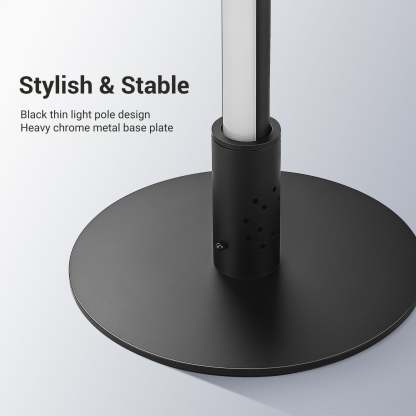EDISHINE  Black RGBW, Mood Lighing, Smart WiFi Dimmable Floor Lamp with App & Remote Control, 1 Pack-HFLK02W
