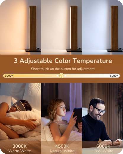EDISHINE LED Table Lamp, 3 Color Temperature, Stepless Dimmable & Memory Function, Touch Control-HLTL12L