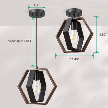 [Copy]EDISHINE Pendant Lights, Adjustable Height (1 Pack)-HHPL14C