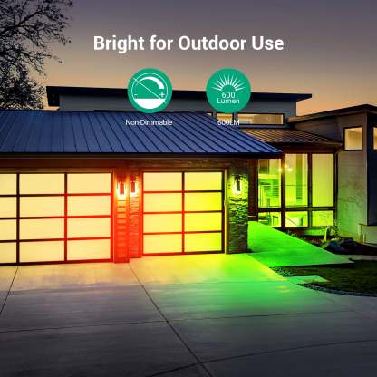EDISHINE Non-Dimmable 9W A19 Red&Green Light Bulb (4 Pack)-HNLA19J1-B2B