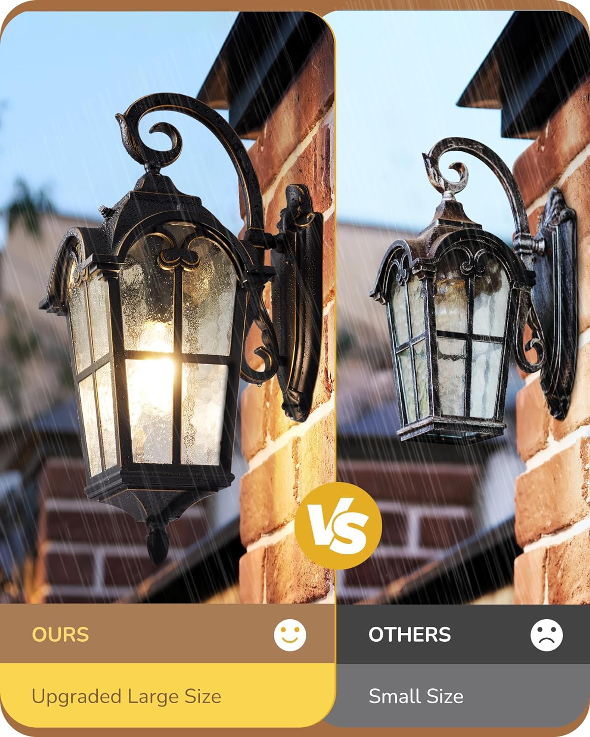 EDISHINE Dusk to Dawn Outdoor Wall Lights-F2HOWL06N