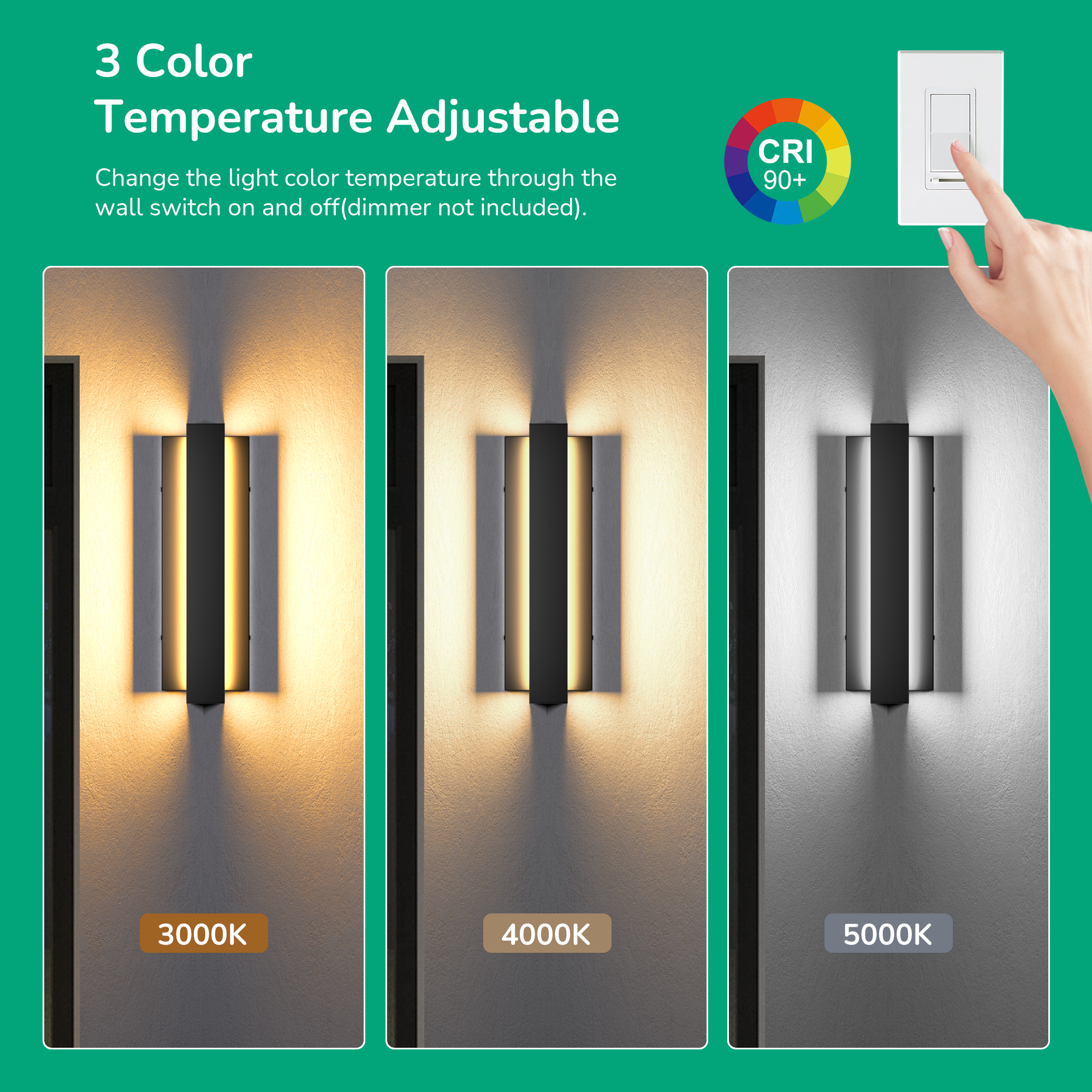 EDISHINE Dimmable LED Wall Light-HOWL22B
