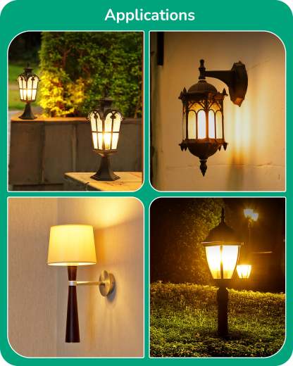 EDISHINE Dusk to Dawn 9W (60W Equivalent) A19 Non-Dimmable Yellow Light Bulb (4 Pack)-HLBA19H-B2B