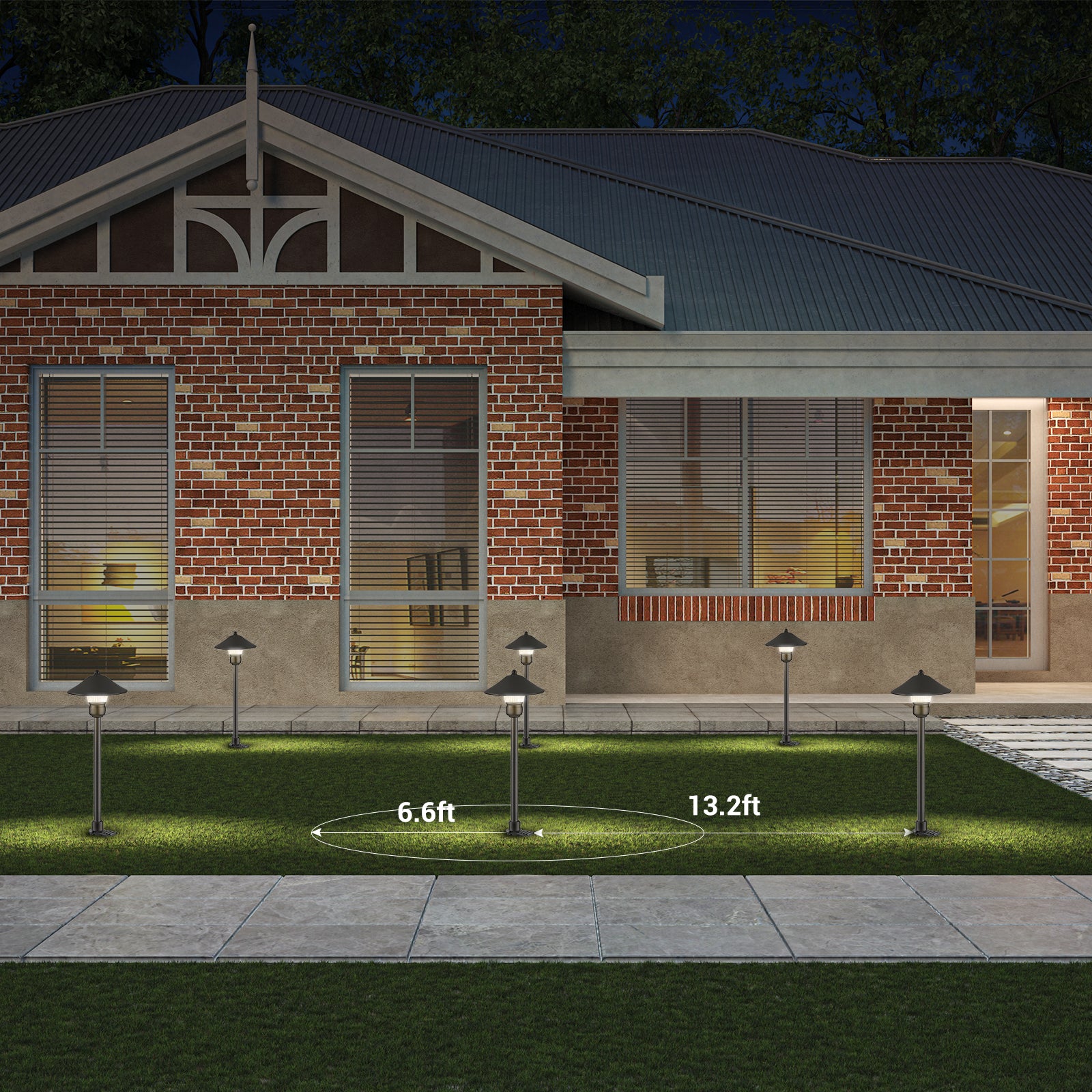 EDISHINE 3W 12V AC/DC LED Low Voltage Landscape Lights (4 Pack)-F1HGSL06A