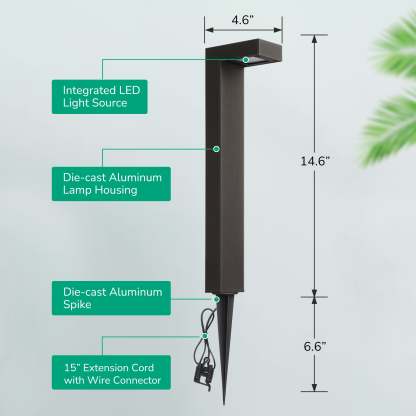 EDISHINE 3.2W 12V AC/DC Low Voltage Landscape Lights (4 Pack)-HGSL09A