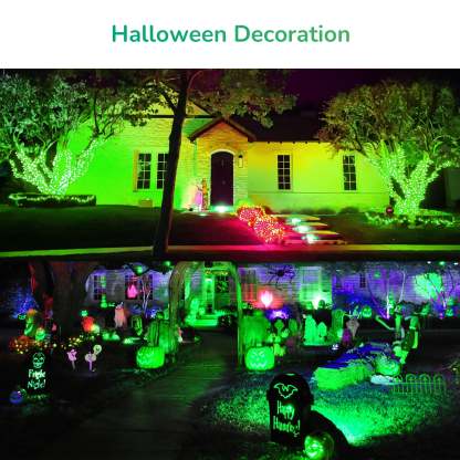 EDISHINE 18W Dimmable Green Flood Light Bulbs (2 Pack)-HLBP38E