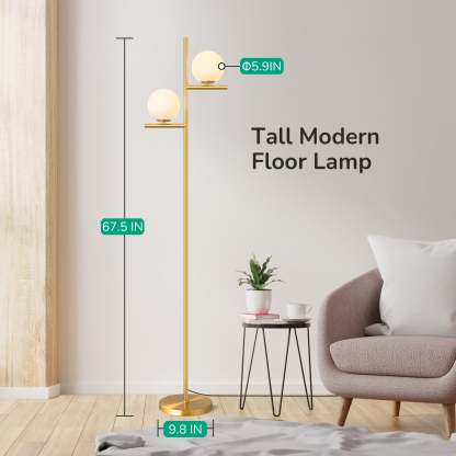 EDISHINE Dimmable Globe Floor Lamp-HLFL08B-B2B