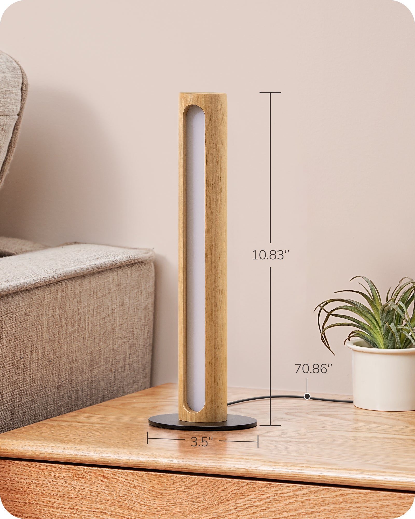 EDISHINE 2 Pack LED Table Lamp, Stepless Dimmable & Memory Function, 3 Color Temperature, Touch Switch-ZHLTL12M2