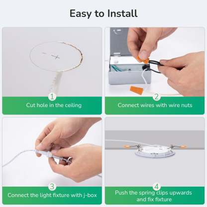 EDISHINE Dimmable 4″ LED Recessed Light with Junction Box (12 Pack)-HJRL04A