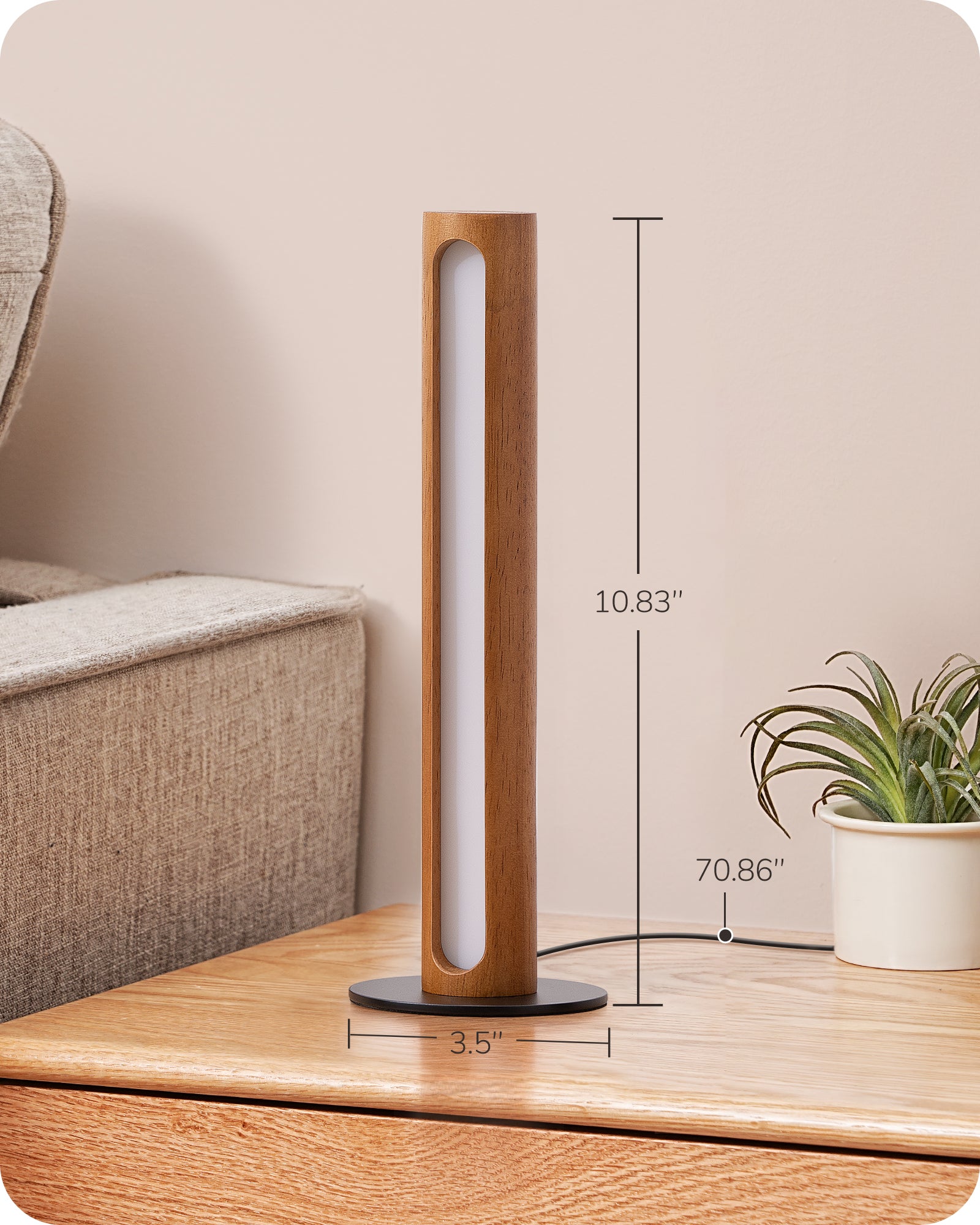 EDISHINE LED Table Lamp, 3 Color Temperature & Stepless Dimmable, Memory Function,Touch Control-HLTL12N