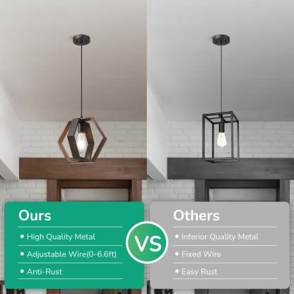 [Copy]EDISHINE Pendant Lights, Adjustable Height (1 Pack)-HHPL14C