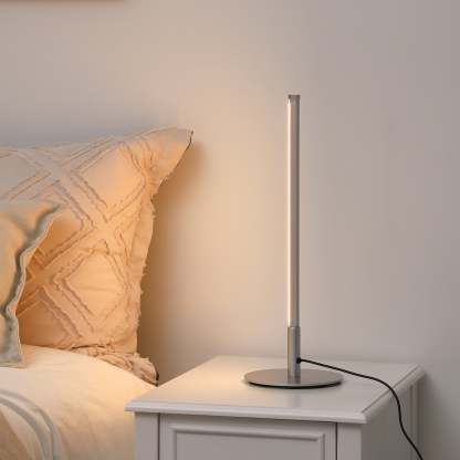 EDISHINE  Dimmable Silver 6W Table Lamp with 3 Colour Temperature & Touch Controller, 1 Pack-HLTL02S