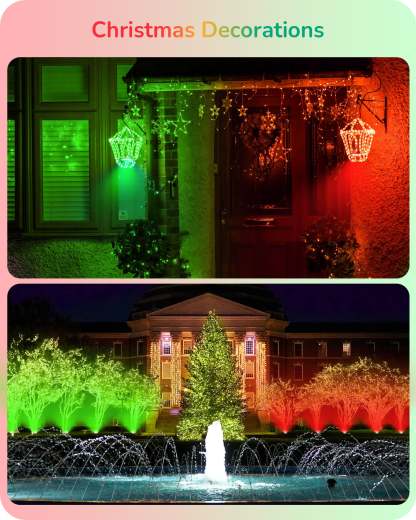 EDISHINE PAR38 Dimmable 18W(120W Equivalent) E26 Base Red & Green Flood Light Bulb, 2 Pack-HDCP38E-B2B