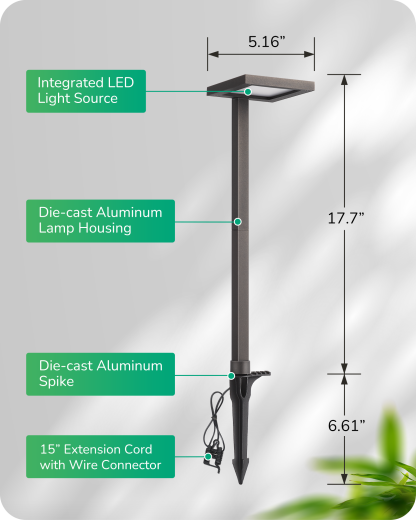 EDISHINE 5.6W 12V AC/DC Low Voltage Landscape Lights (4 Pack)-HGSL30A-B2B
