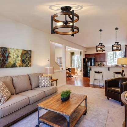 EDISHINE Semi Flush Mount Ceiling Light-HSCL04A