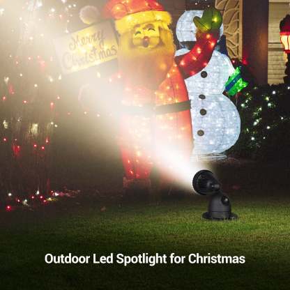 淘汰下架EDISHINE 120V LED Spotlight with Dusk to Dawn Light Sensor & 3ft Extension Cord & 3 Lenses (2 Pack)-HGSL04D