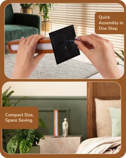 EDISHINE LED Table Lamp, 3 Color Temperature, Stepless Dimmable & Memory Function, Touch Control-HLTL12L