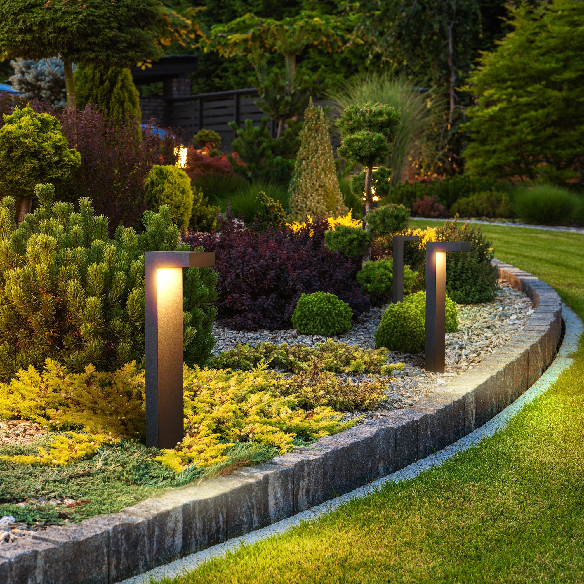 EDISHINE 3.2W 12V AC/DC Low Voltage Landscape Lights (4 Pack)-HGSL09A