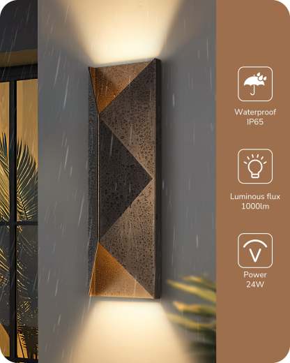 EDISHINE IP65 Dimmable LED Outdoor Wall Lanterns (2 Pack)-HOWL22A