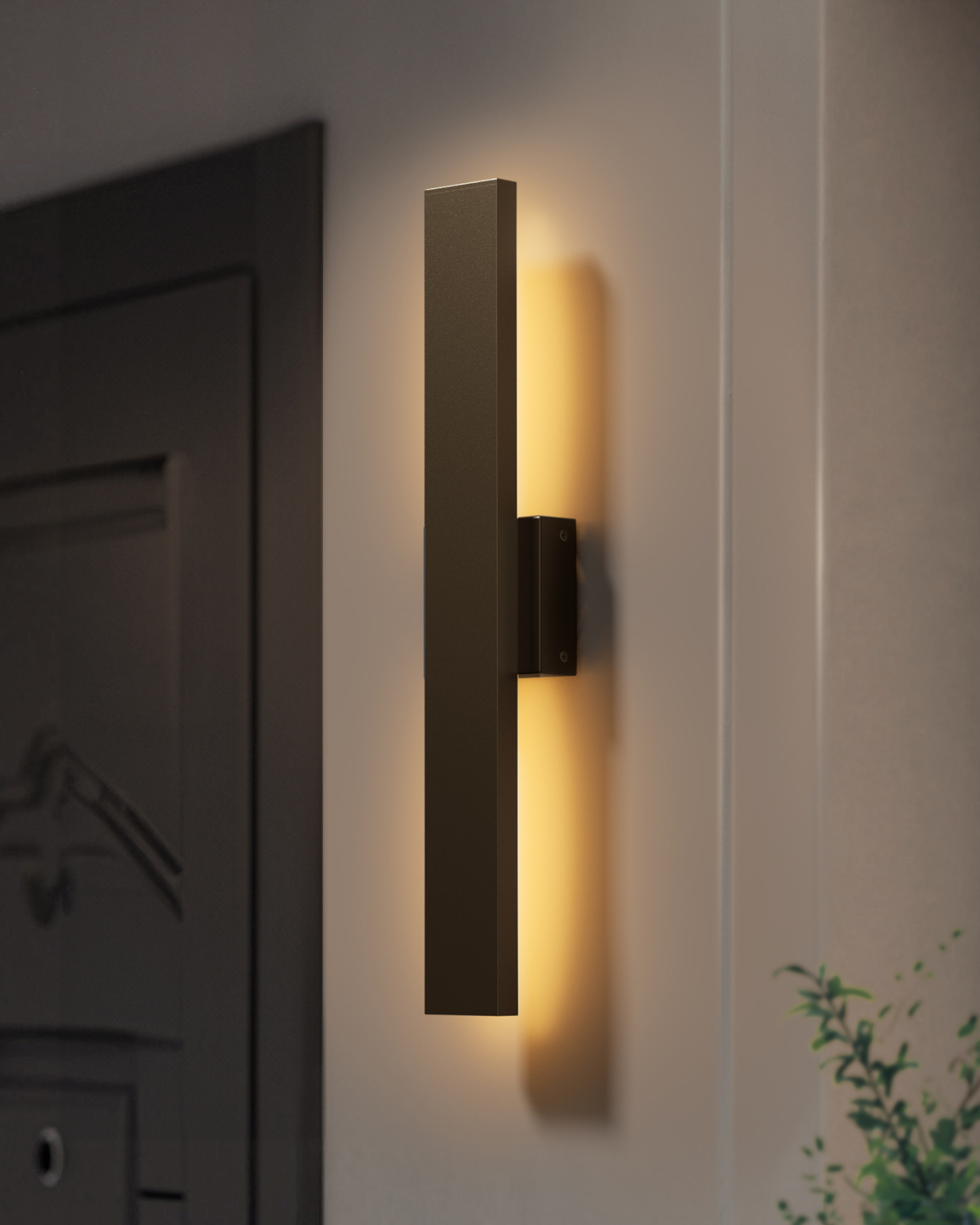 EDISHINE Outdoor Dimmable LED Wall Light, Brown-HOWL22C