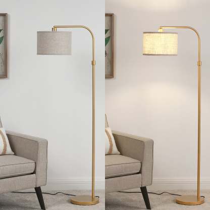 EDISHINE 62" Modern Arched Gold Floor Lamp-HLFL04G