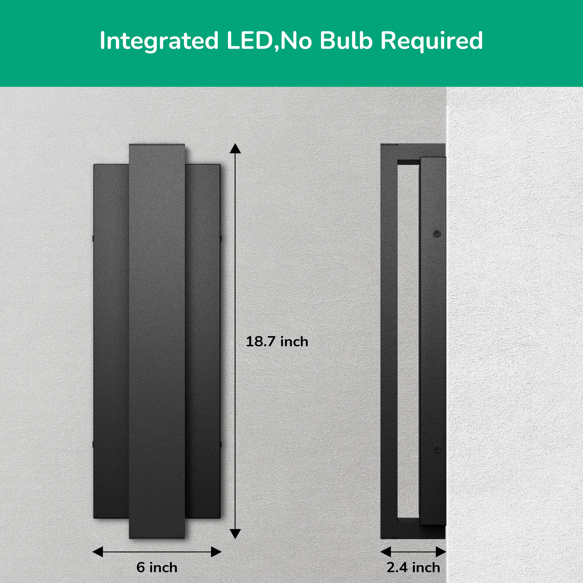 EDISHINE Dimmable LED Wall Light-HOWL22B
