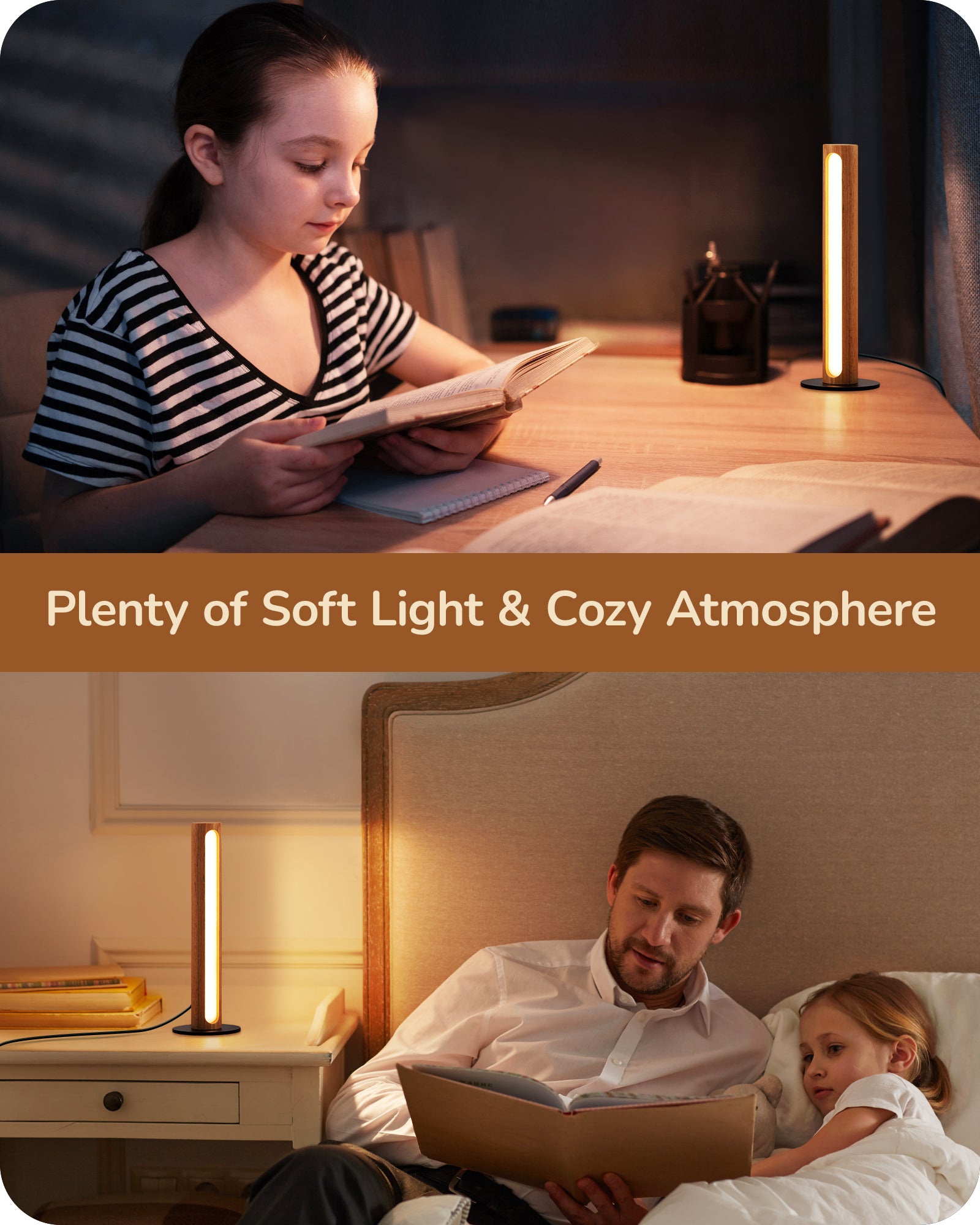 EDISHINE LED Table Lamp, 3 Color Temperature & Stepless Dimmable, Memory Function,Touch Control-HLTL12N