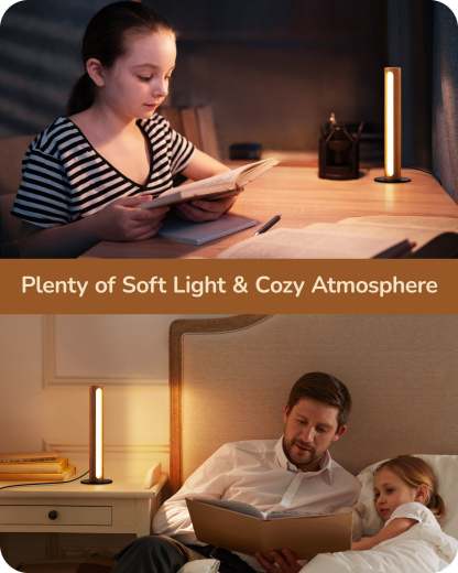 EDISHINE LED Table Lamp, 3 Color Temperature & Stepless Dimmable, Memory Function,Touch Control-HLTL12N