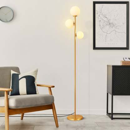 EDISHINE 69" Modern Gold Floor Lamp-HLFL08C-B2B