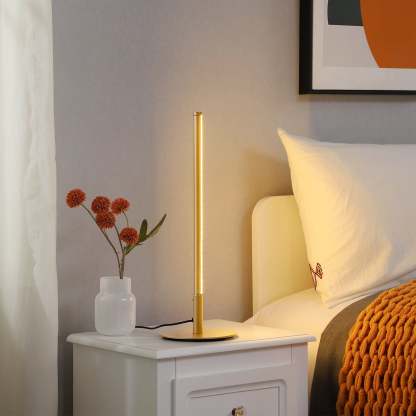 EDISHINE  Dimmable Gold 6W Table Lamp with 3 Colour Temperature & Touch Controller, 1 Pack-HLTL02G