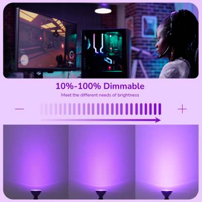 EDISHINE PAR38 Dimmable 18W(120W Equivalent) E26 Base Purple Flood Light Bulb, 2 Pack-HLBP38B