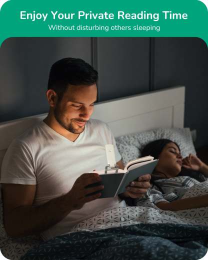 EDISHINE USB Rechargeable Book Light, 2 Pack (White)-HBRL21A