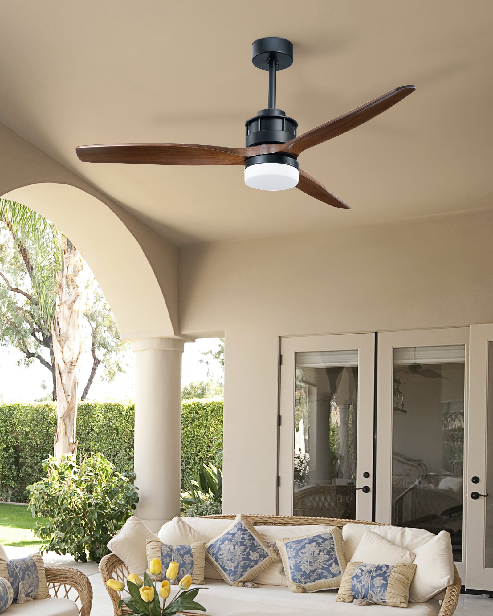 EDISHINE 52 Inch Remote Control Ceiling Fans With Lights-HCFM01A-B2B