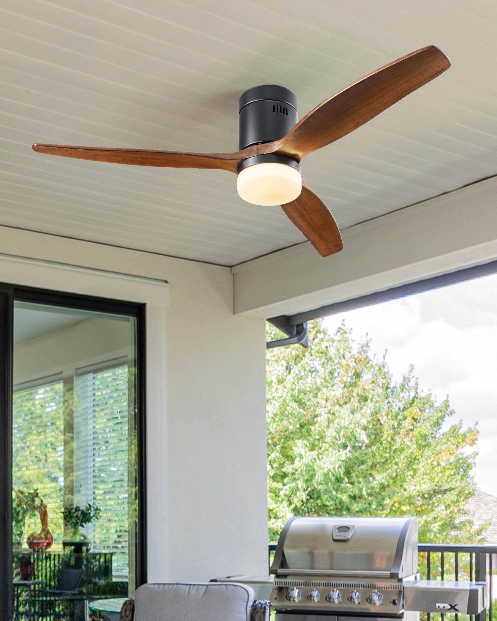 EDISHINE 52 Inch Remote Control Ceiling Fans With Lights-HCFM01B-B2B