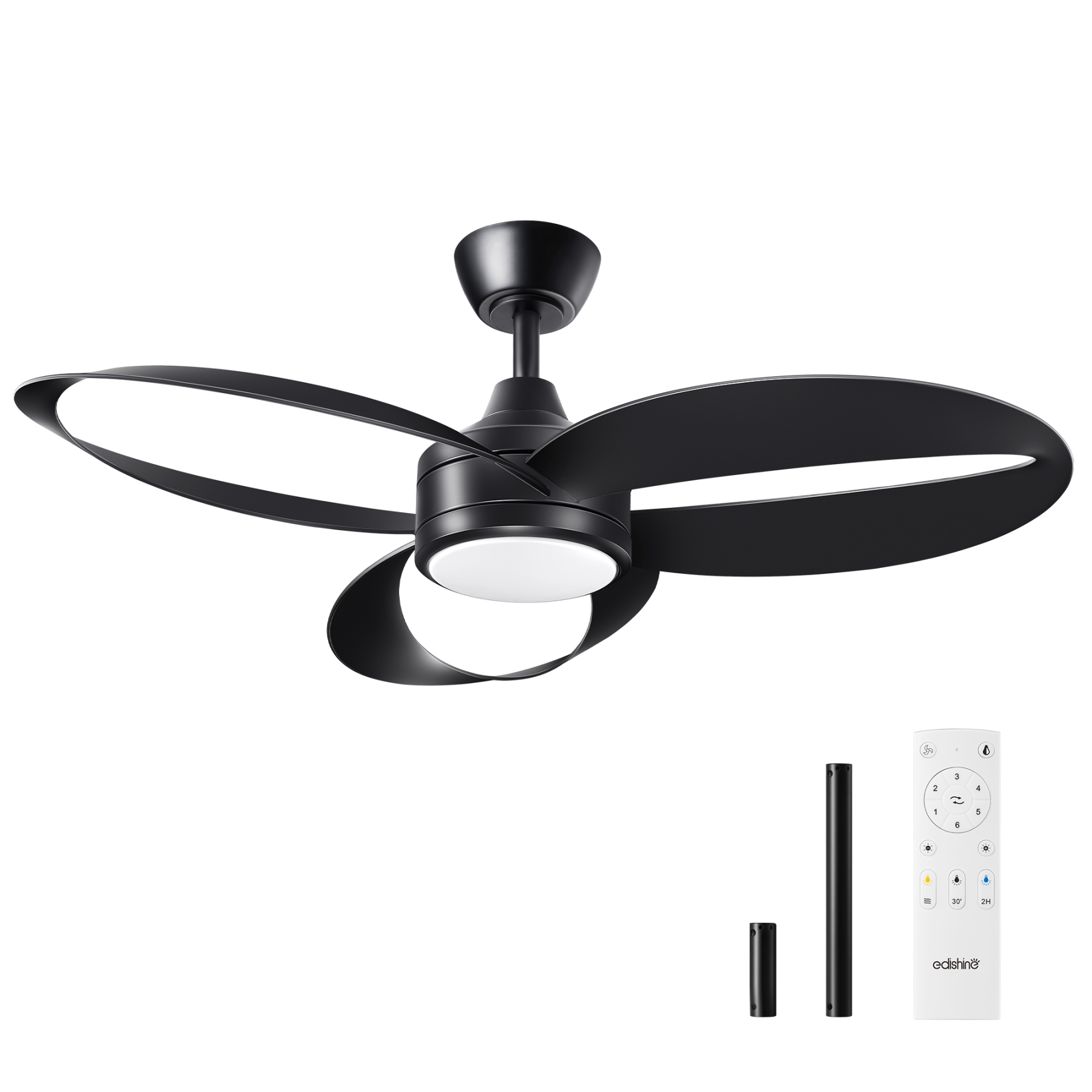 EDISHINE 42'' Led Ceiling Fan With Light With Remote Control And Dimmable Led Light Included-HCFM04A