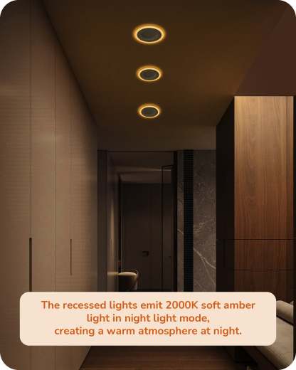 EDISHINE Dimmable 12 Pack 6 Inch 5CCT LED Recessed Lighting with Night Light-HCRL06B
