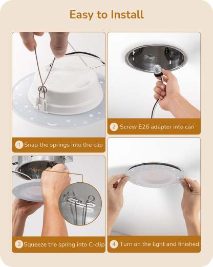 EDISHINE Dimmable 12 Pack 6 Inch 5CCT LED Recessed Lighting with Night Light-HCRL06C