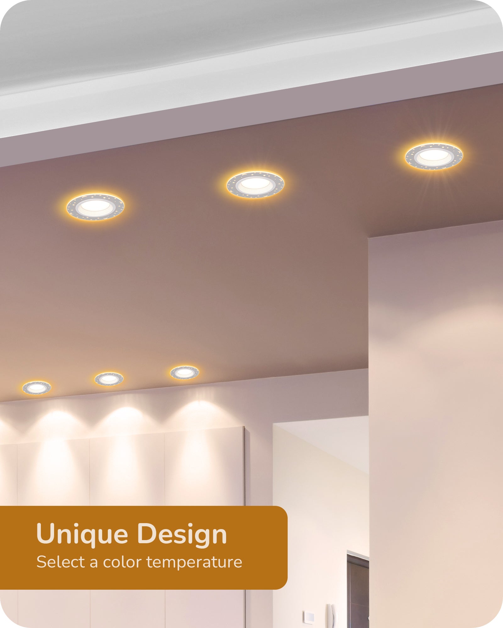 EDISHINE Dimmable 12 Pack 6 Inch 5CCT LED Recessed Lighting with Night Light-HCRL06C