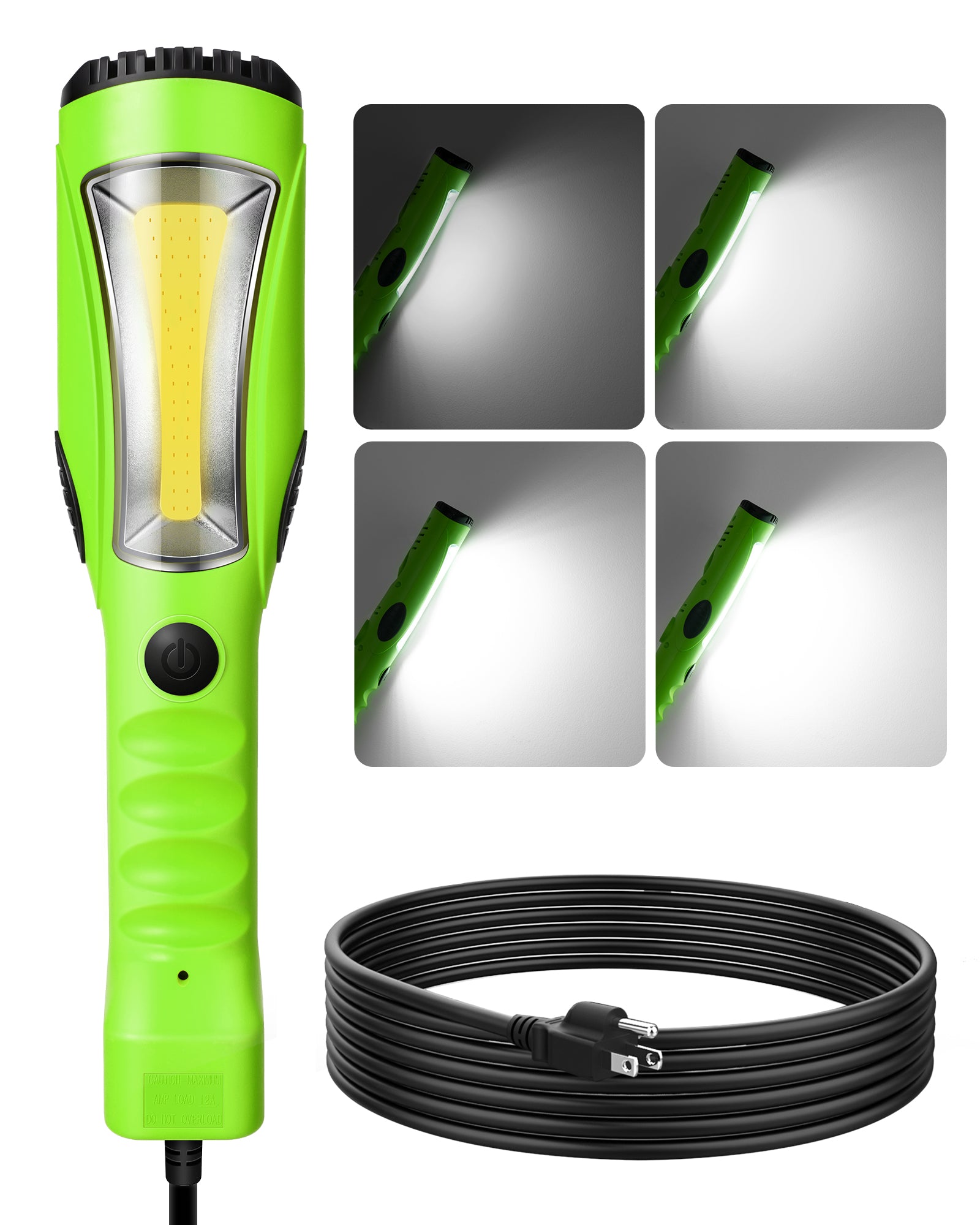 EDISHINE 15ft 2000LM COB LED Work Light with Cord 16 Gauge SJTW-HCWL01B-B2B