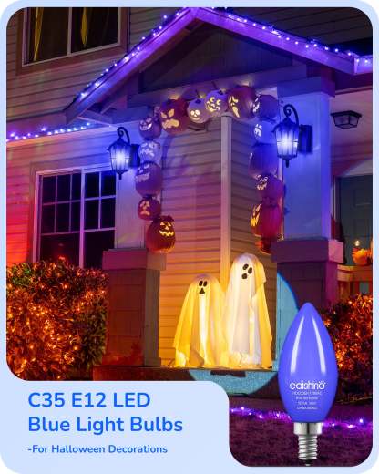 EDISHINE Dimmable Blue Light Bulb (6 Pack)-HDCC35H-B2B