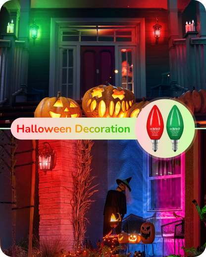 缺货下架EDISHINE Dimmable Red Green Light Bulb (6 Pack)-HDCC35J