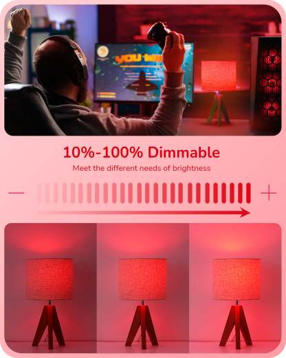 EDISHINE Dimmable Red Light Bulb (6 Pack)-HDCC35F-B2B