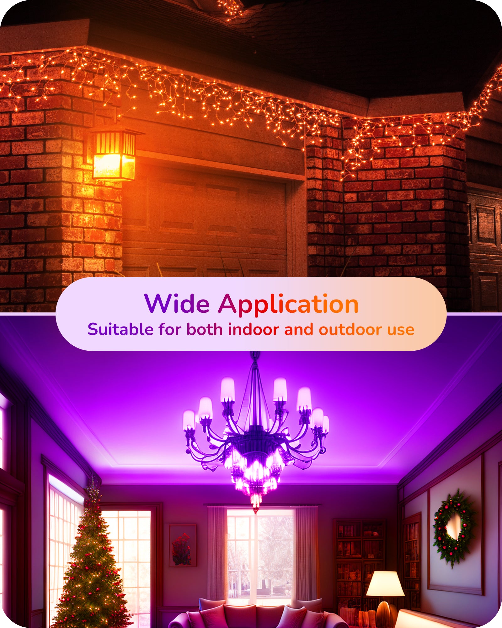 缺货下架EDISHINE 6 Pack Purple & Orange Dimmable Light Bulb-HDCC35C