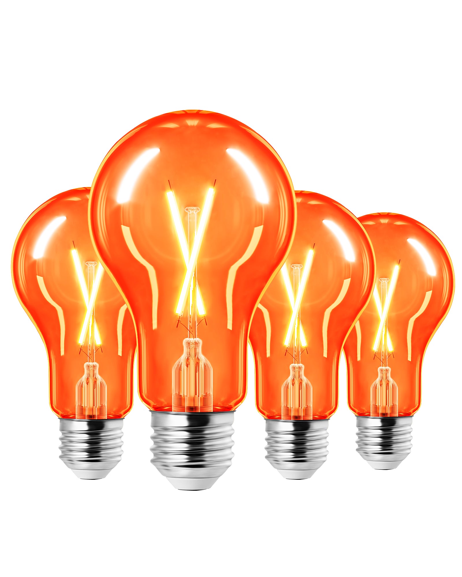 EDISHINE 4 Pack Dimmable Orange Light Bulb-HDCF19B-B2B