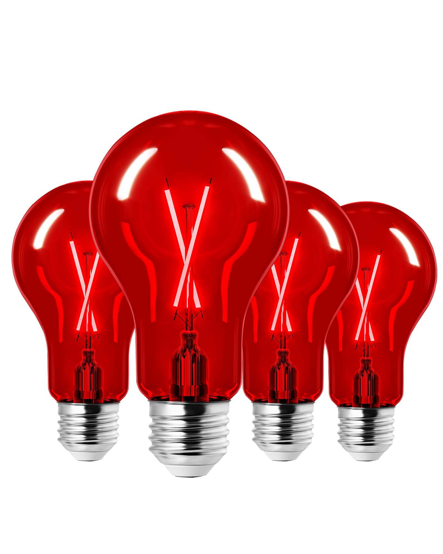 EDISHINE 4 Pack Dimmable Red Light Bulb-HDCF19F