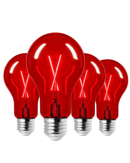 EDISHINE 4 Pack Dimmable Red Light Bulb-HDCF19F