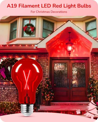 EDISHINE 4 Pack Dimmable Red Light Bulb-HDCF19F