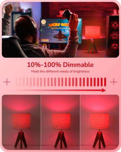 EDISHINE 4 Pack Dimmable Red Light Bulb-HDCF19F